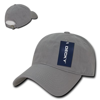 Gray Plain Solid Blank Washed Cotton Polo Style Low Crown Baseball Ball Cap Hat