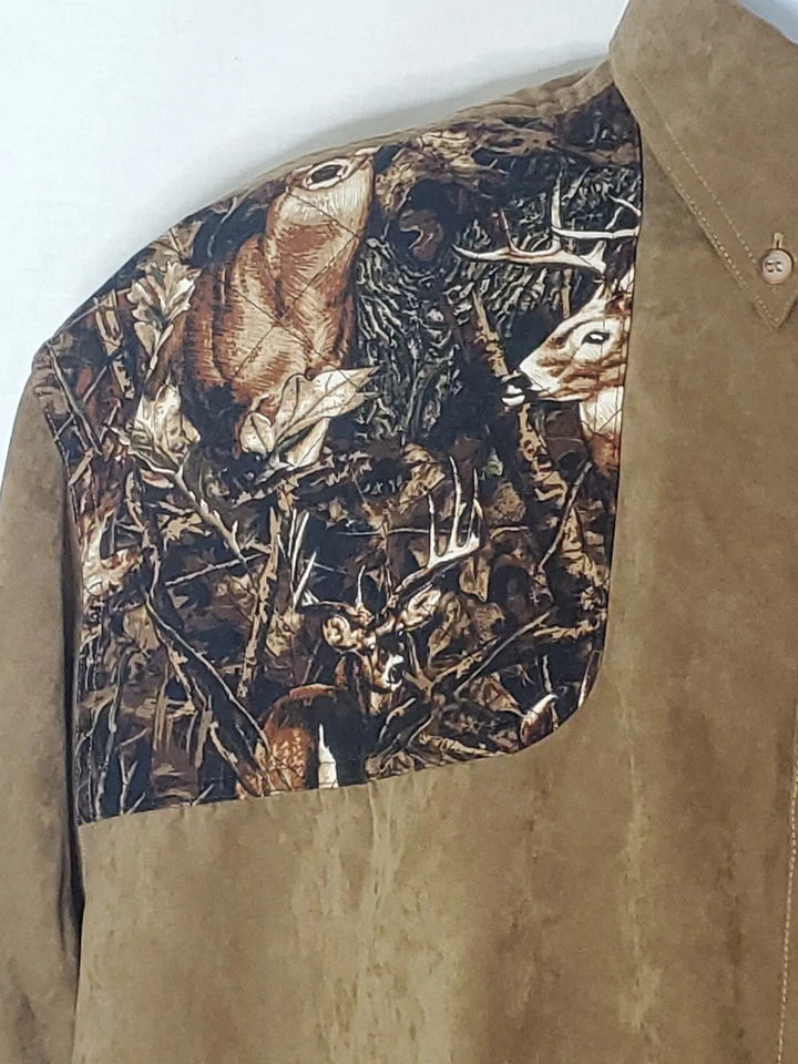 North River Outfitters manga larga. Camisa de tiro con botones escena de ciervo X-grande Foto 2 de 4