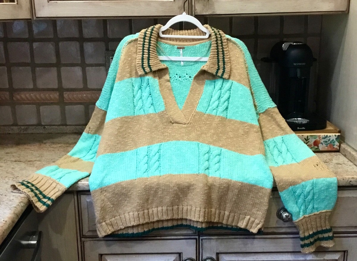 【MODERNIF】Park cable stripe knit VMLeonora LS Rolledge Striped Sweater | The Latest Scoop