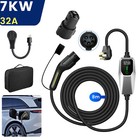 Type2 Portable EV Charger For all Electric Vehicles 240V 32A 8M 2 NEMA Plugs 7KW