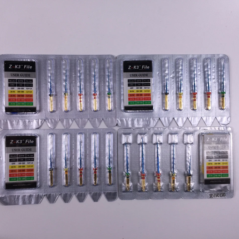 Dental Endo Z-K3 Root Canal NiTi Hot Memory Files Thermal 21/25/28/31mm Assorted - Image 4 of 4