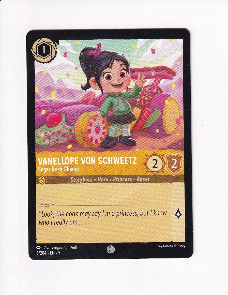 vanellope von schweetz lorcana card Vanellope Von Schweetz Lorcana Painted Alt Art Card