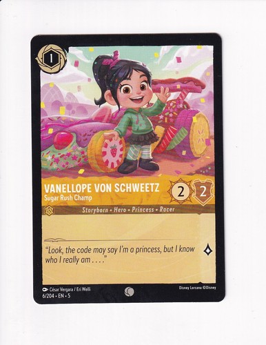 vanellope von schweetz lorcana card Vanellope von Schweetz - Sugar Rush Princess (Enchanted) main image 1