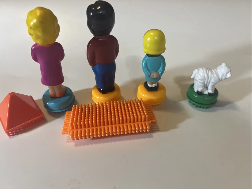 Battat Bristle Blocks Family Man Woman Boy Girl Sheep Characters People Set of 6 - Image 3 of 4