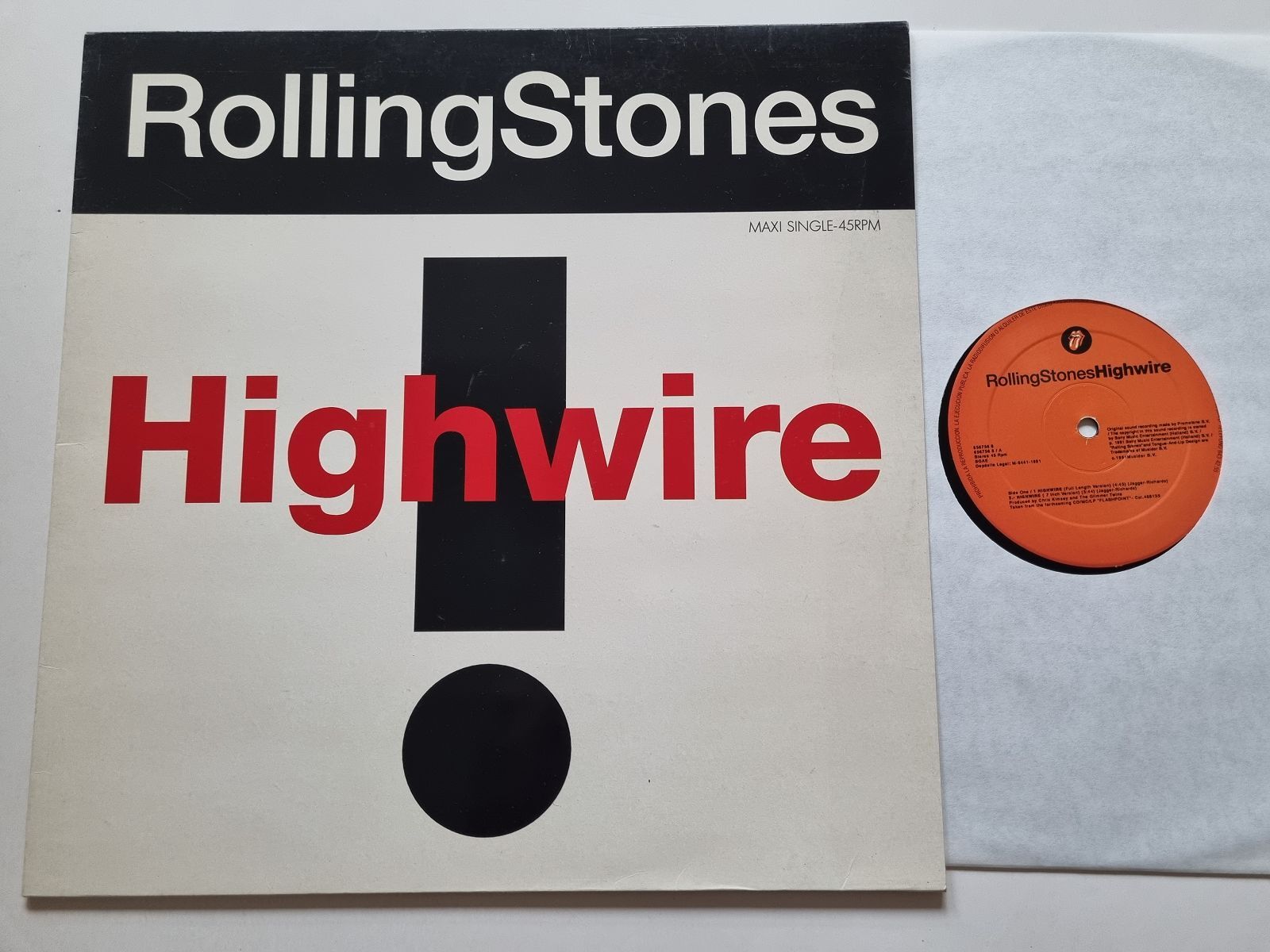 Rolling Stones - Highwire 12'' Vinyl Maxi Spain PROMO STEMPEL