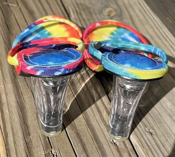 Прозрачный Lucite каблук скольжения на слайд мул размер 11 с открытым носком плащ ROBBIN галстук краситель LN EUC - Изображение 2 из 4