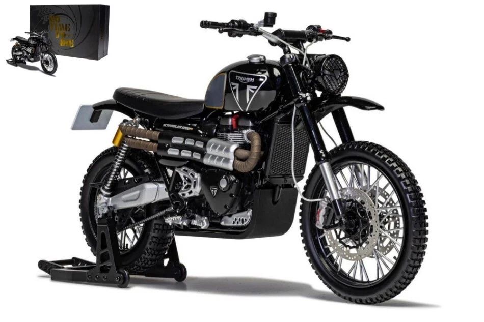 TRIUMPH SCRAMBLER 1200 MATERA JAMES BOND NO TIME TO DIE 1 12 MOTORCYCLE MODEL
