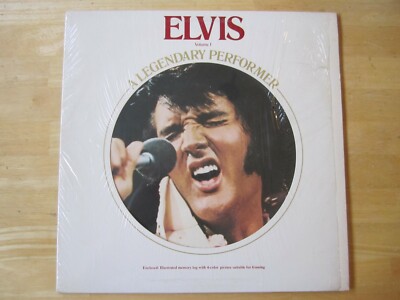 Elvis Presley LP,  Legendary Performer Volume 1, shrink, illustrated memory log