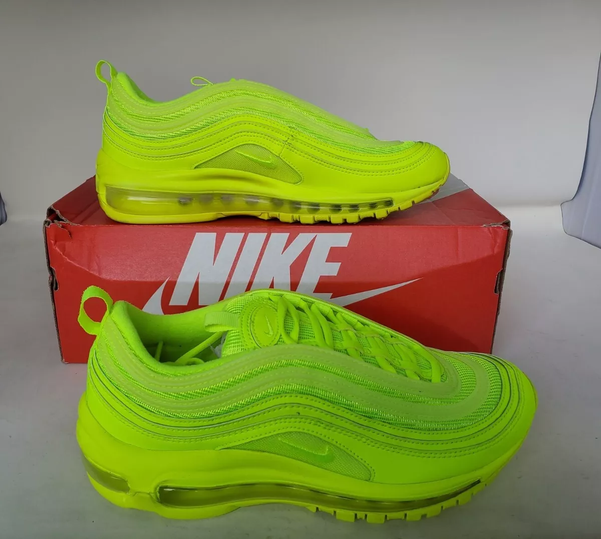 Wmn's Nike Air Max 97 / Volt Green Yellow / CW7028-700 / NEW + Defects / Size 8