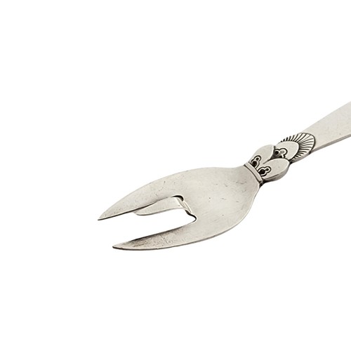 Georg Jensen Denmark Cactus Sterling Silver Lemon Fork 4 1/2" #15287 - 第 6/10 張圖片