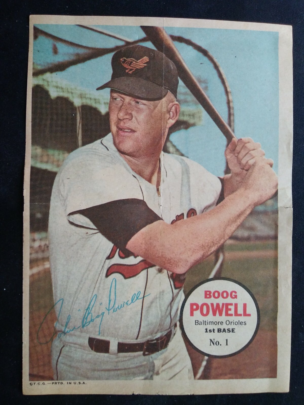 1967 Topps Baseball All-Star Pin-Ups # 1 Boog Powell - Baltimore Orioles  (VG) | eBay