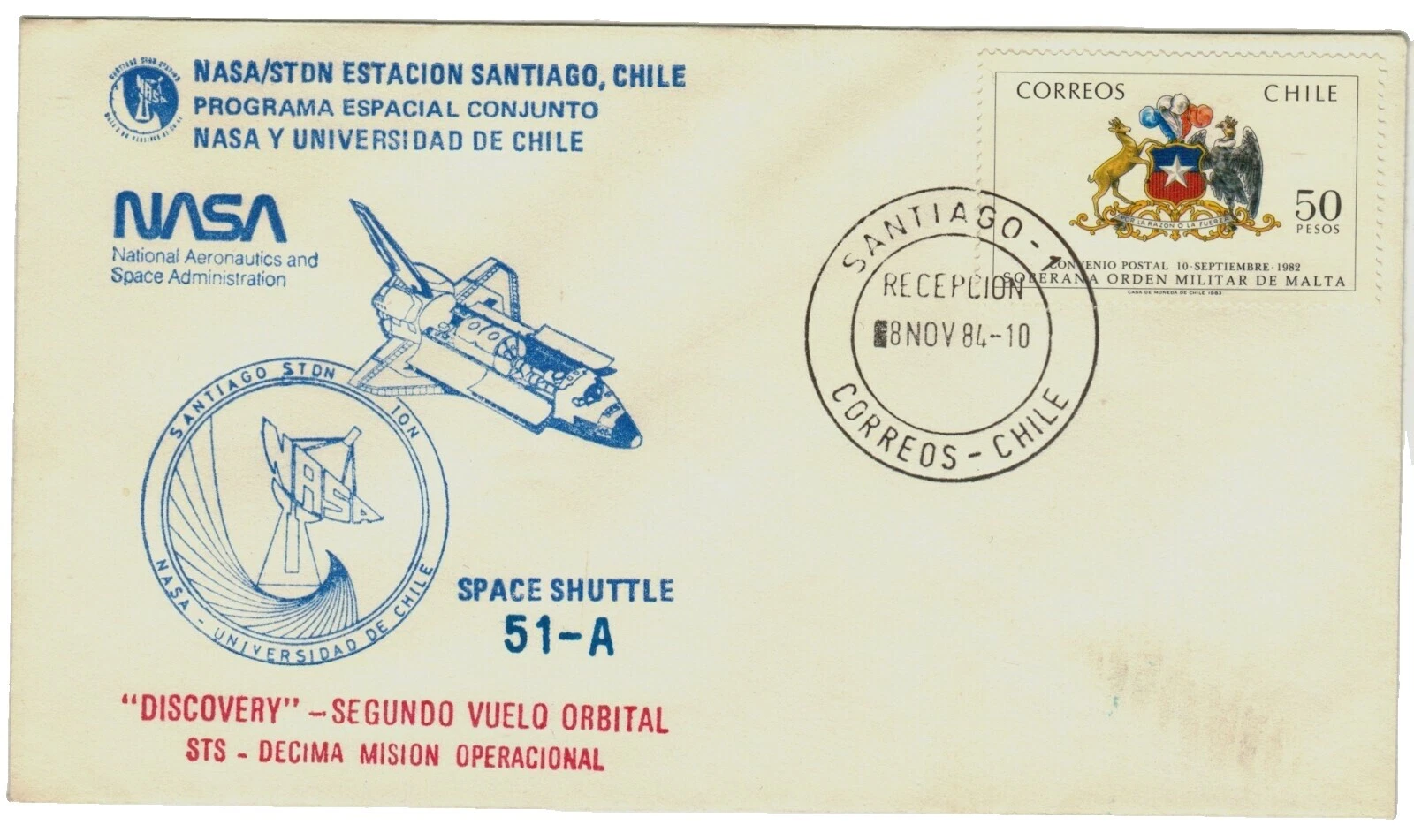 Cubierta de Espacio sellos de Chile