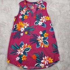 Old Navy Dress Womens XLarge Sleeveless Rayon Floral Lightweight Hawaiian