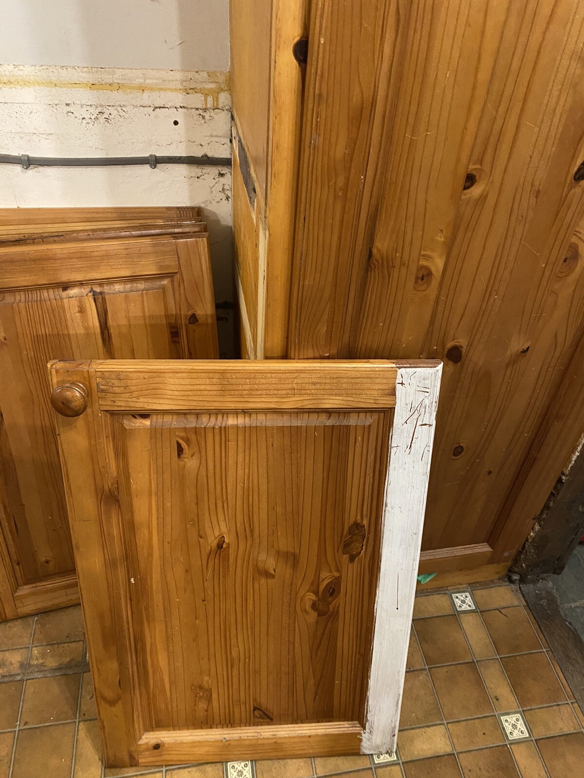 Old Pine Kitchen Unit Doors. SEE DESCRIPTION eBay