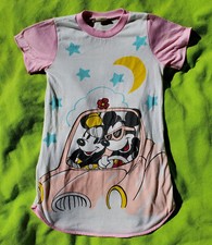 Vintage Mickey Minnie Mouse Girls Size 8 Nightgown 80s Pink/White