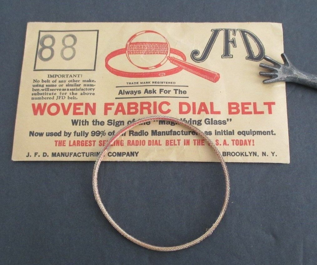 Vintage JFD WOVEN FABRIC RADIO DIAL BELT in Original Envelope eBay