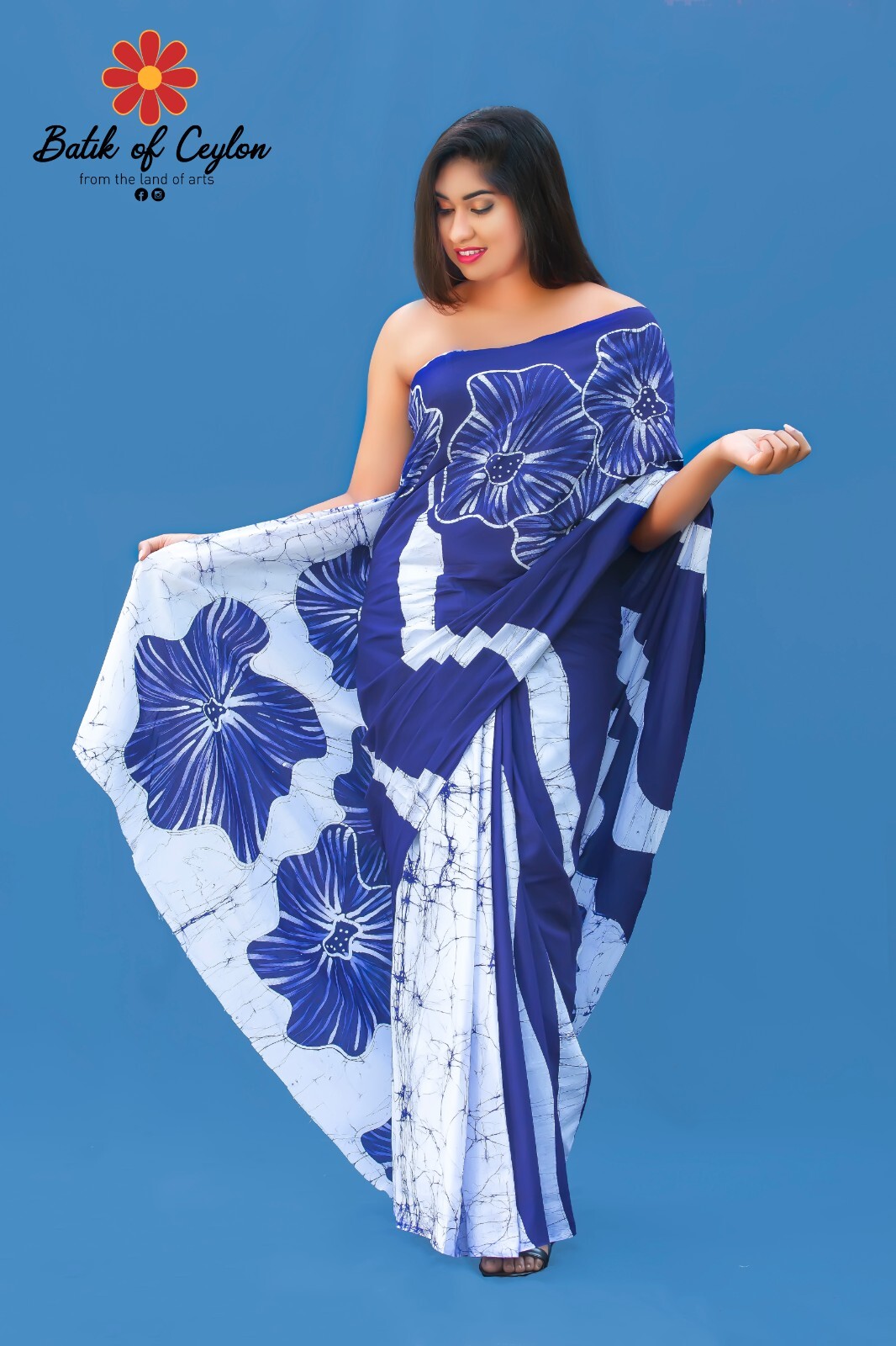 pure cotton batik saree