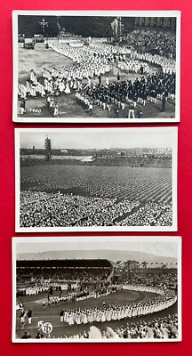 3 x Photo Postcard Stuttgart 1933 15. German Gymnastics Festival Athletes Types (114187