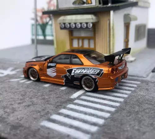 TimeMicro1:64 Nissan Gtr34 Open Limited Edition gold orange Automodell - Bild 8 von 13
