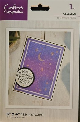Crafter's Companion Celestial 3D Embossing Folder 6x4 Inches