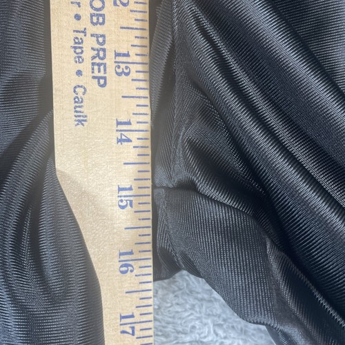VTG Y2K Nike Track Pant Men XL Black Satin Stripe Tear Away Baggy Silver Tag - Picture 9 of 19