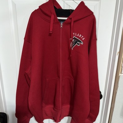 NFL Atlanta Falcons Men's Full-zip Hoodie with Sherpa Lining 3XL NWOT Red
