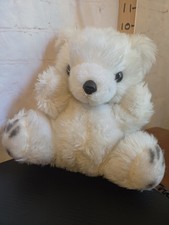 Rare Vintage 1977 Russ Berrie White Polar Bear Nikita Teddy Plush Toy Sitting