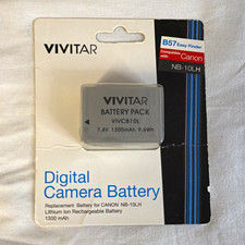 Vivitar VIVCB10L Li-Ion Digital Camera Battery 1300mAh for Canon NB-10LH