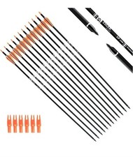 TIGER ARCHERY 30Inch Carbon Arrow Hunting Arrows with Removable Tips...