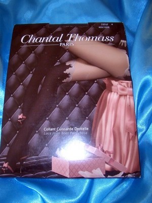 Chantal Thomass Paris superedle Stay Up Feinstrumpfhose Gr. 4 / L schwarz/ivoire
