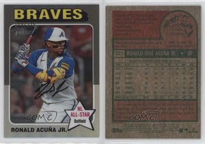 2024 Topps Heritage Chrome Silver Refractor /375 Ronald Acuna Jr Acuña #321