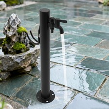 Outdoor Vertical Garden Faucet for Convenient Watering and Cleaning