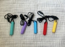 Lot/5 Chew Necklaces Sensory Kids Prism Fidget Autism SPD Biting Silicone NWOT