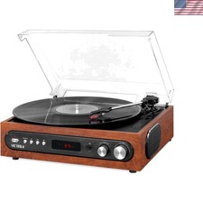 Victrola All-In-1 Bluetooth Record Player with Built in Speakers and 3-Speed Tur