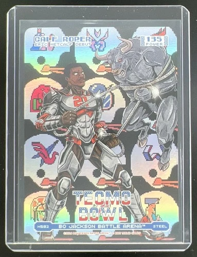 2026 Bo Jackson Battle Arena Tecmo Bowl Calf Roper Steel Helmet Battlefoil