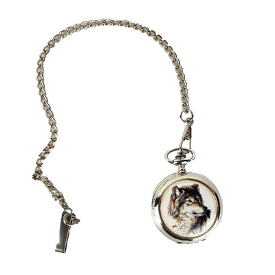 Westminster Pocket Watch Coyote Wolf Men's Watch