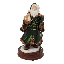FLASH SALE Heritage House Old World Santa White Christmas 11" Musical Figurine