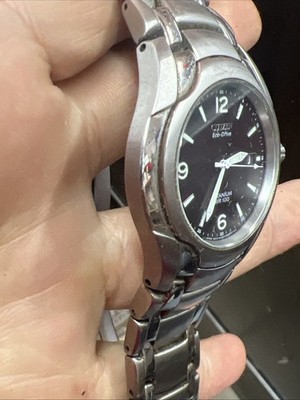 Citizen Eco-Drive Titanium WR100 N-E111-K007297-KA Japan Watch | eBay