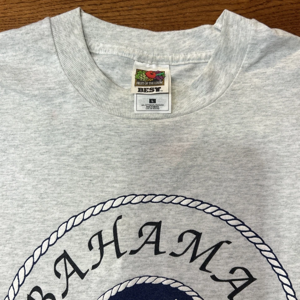 Bahamas Freeport Vintage T-shirt Single Stitch Large Men’s Flaw - Image 3 of 4