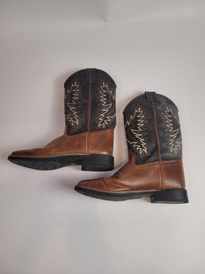 Cody James  Ryder Western Cowboy Boots Square Soft Toe Boys Size 6.0-D Leather
