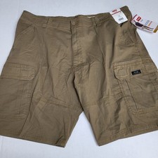 Wrangler Five Star Premium Men's 40 10 Inseam Relaxed Fit Cargo Shorts Khaki Brn