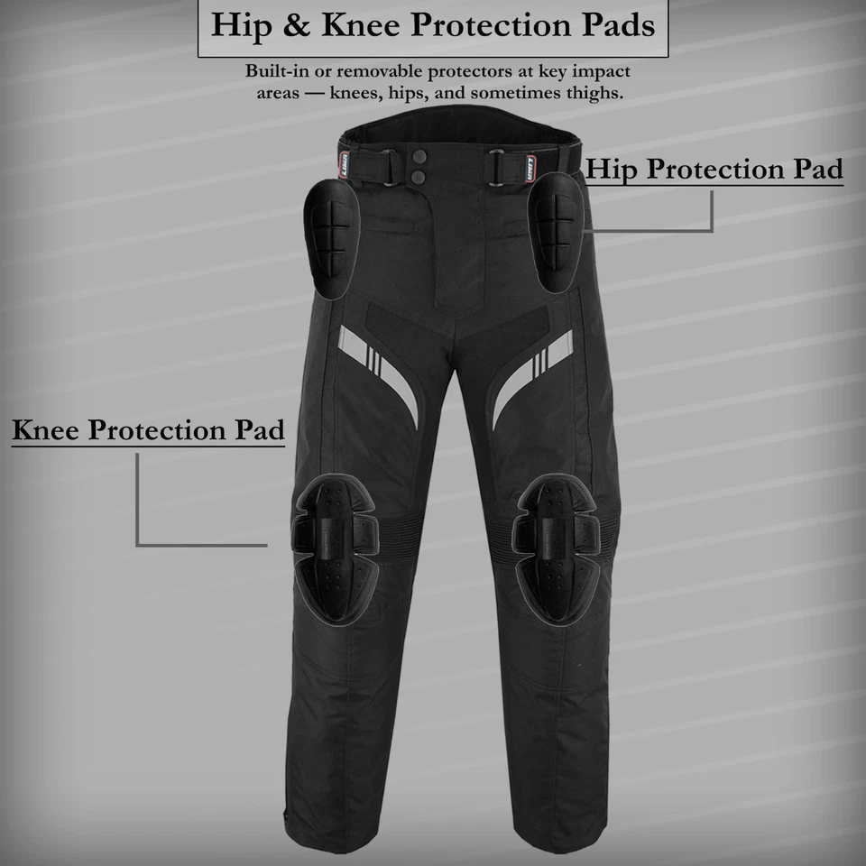 NUEVO Moto Moto Motocicleta Cordura Textil Pantalones Impermeables CE Armaduras Foto 3 de 4