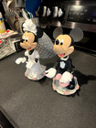 Disney Mickey & Minnie Mouse Wedding Bobblehead Figurine Set 9" w Magnetic Noses — photo 3
