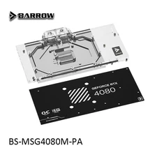 Barrow BS-MSG4080M-PA GPU Water Block w/Backplate for MSI RTX 4080 16GB SUPRIM X
