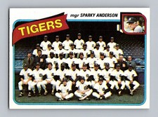 1980 Topps #626 Detroit Tigers / Sparky Anderson Very Good