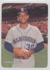 1987 Mother's Cookies Seattle Mariners Stadium Giveaway Edwin Nunez #11 0a1