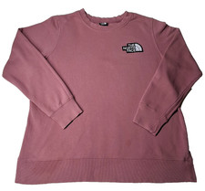 THE NORTH FACE Womens Heritage Crew Sweatshirt SIZE L Pink Long Sleeve Cotton