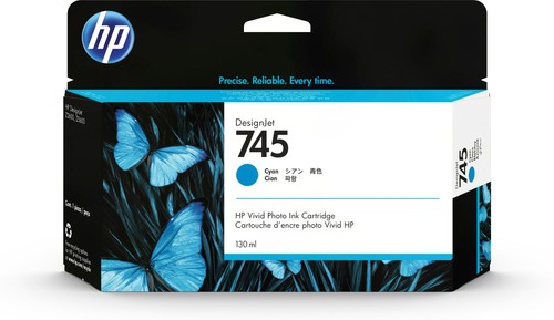 HP F9J97A/745 Ink cartridge cyan 130ml for HP DesignJet Z 2600 - F9J97A - 第 1/2 張圖片