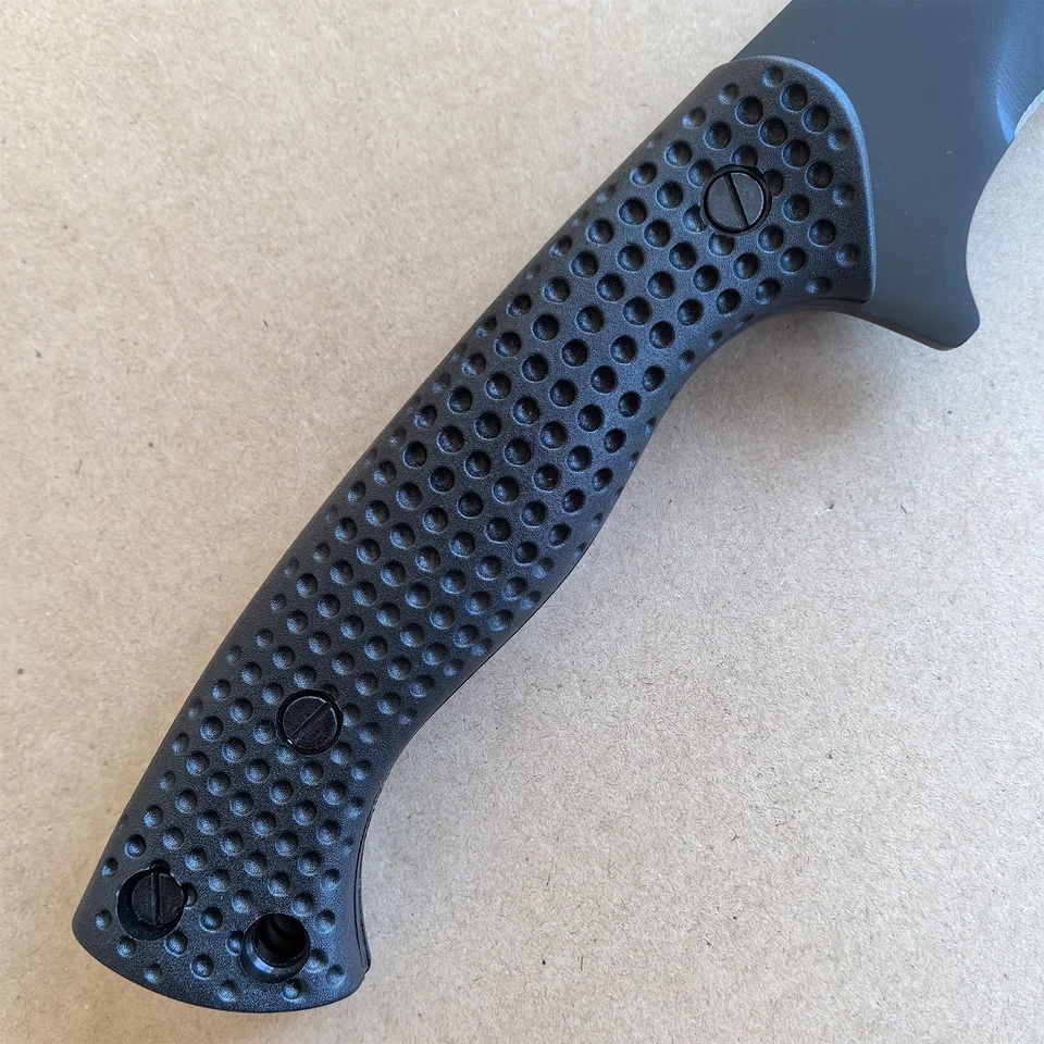 Navaja nepalí de acero inoxidable con funda de cuero/exterior/lista para batalla Foto 4 de 4