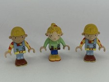 Brio Bob the Builder Wendy Figure Lot of 3 Wooden Railway Train Compatible Vinta